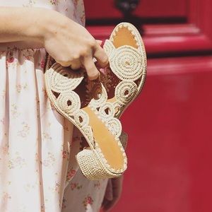 Carrie Forbes Ayoub Raffia Mule